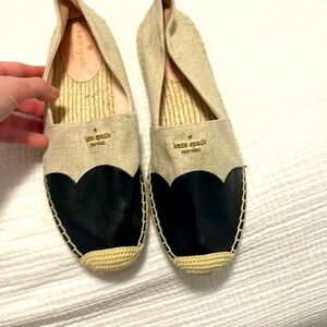 Kate spade brand (Chanel lookalike) flats w/ espradilles bottom